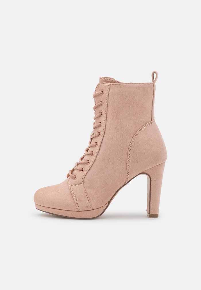 Bottines Anna Field Talons Block heel platform Zip UP Beige Femme | SVO-4757362